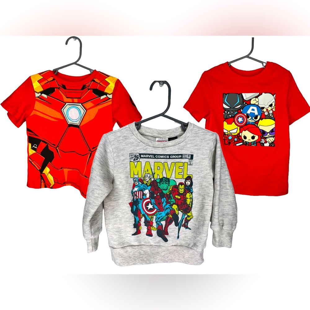 Boys 3 Shirt Avenger Bundle EUC - Various Sizes